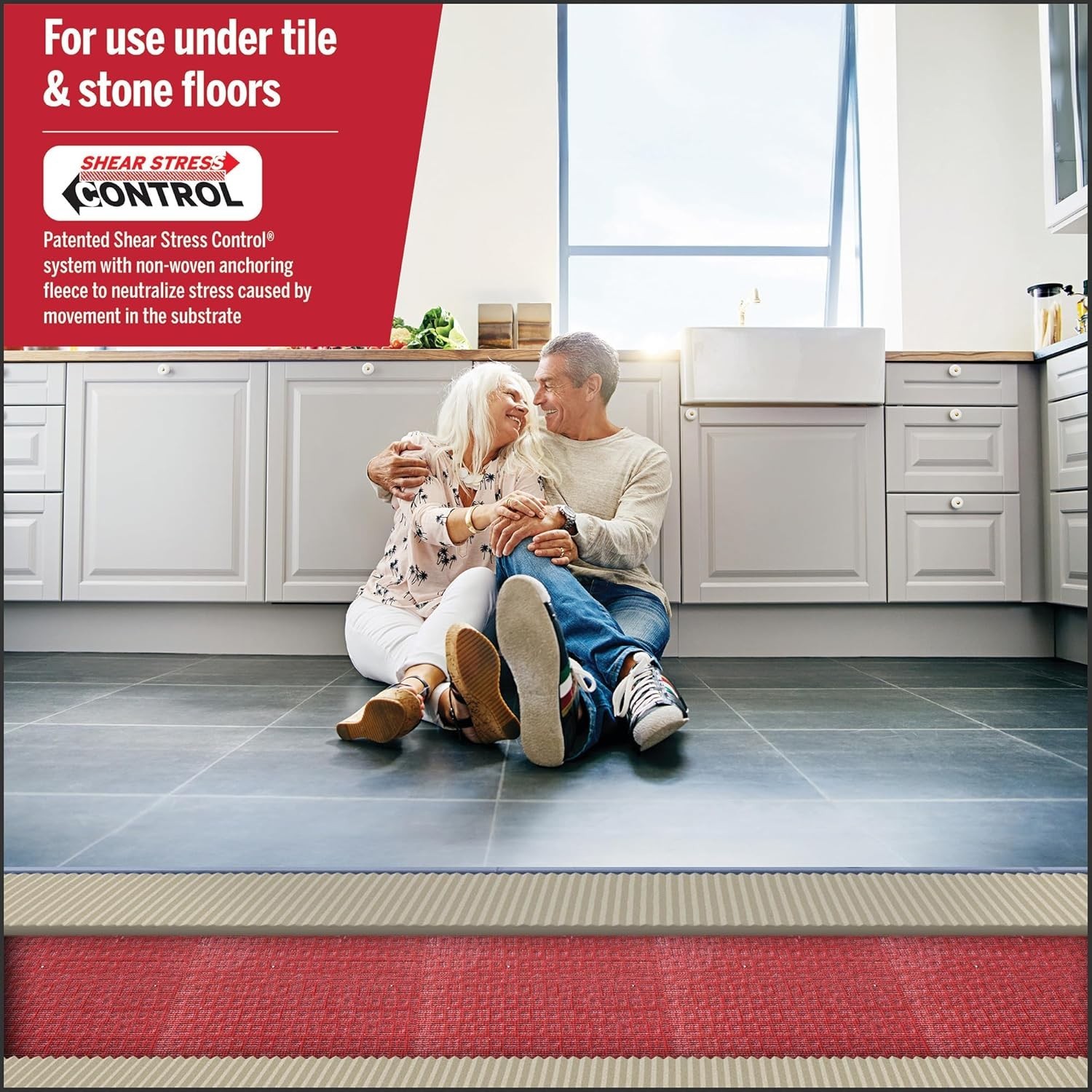 MD TT8004RED82R Prova Flex Uncoupling Underlayment Membrane Roll 82′ (269 Sq Ft)
