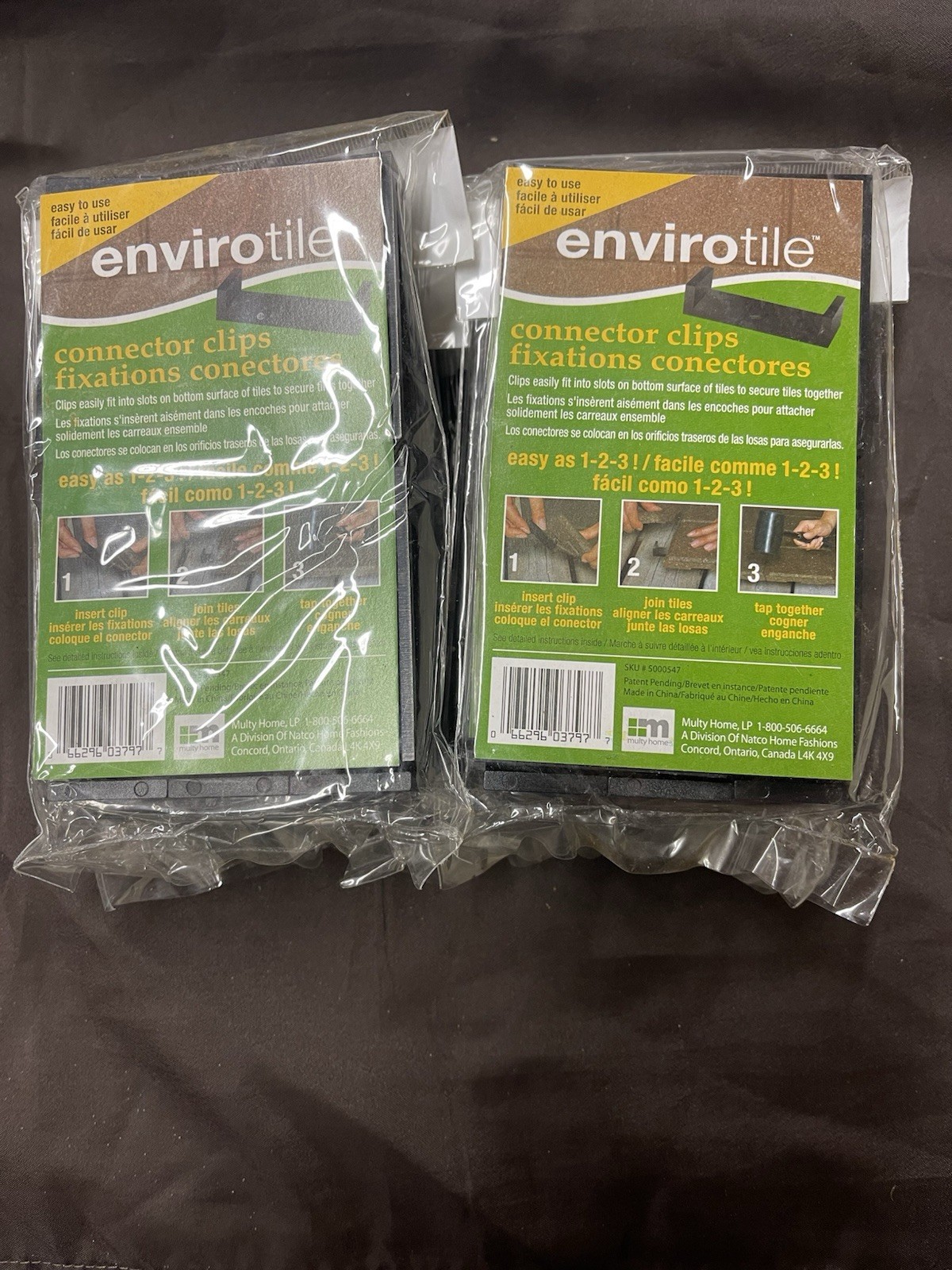 Envirotile Connector Clips Lot of 78 (6 and 1/2 packs) All Brand New