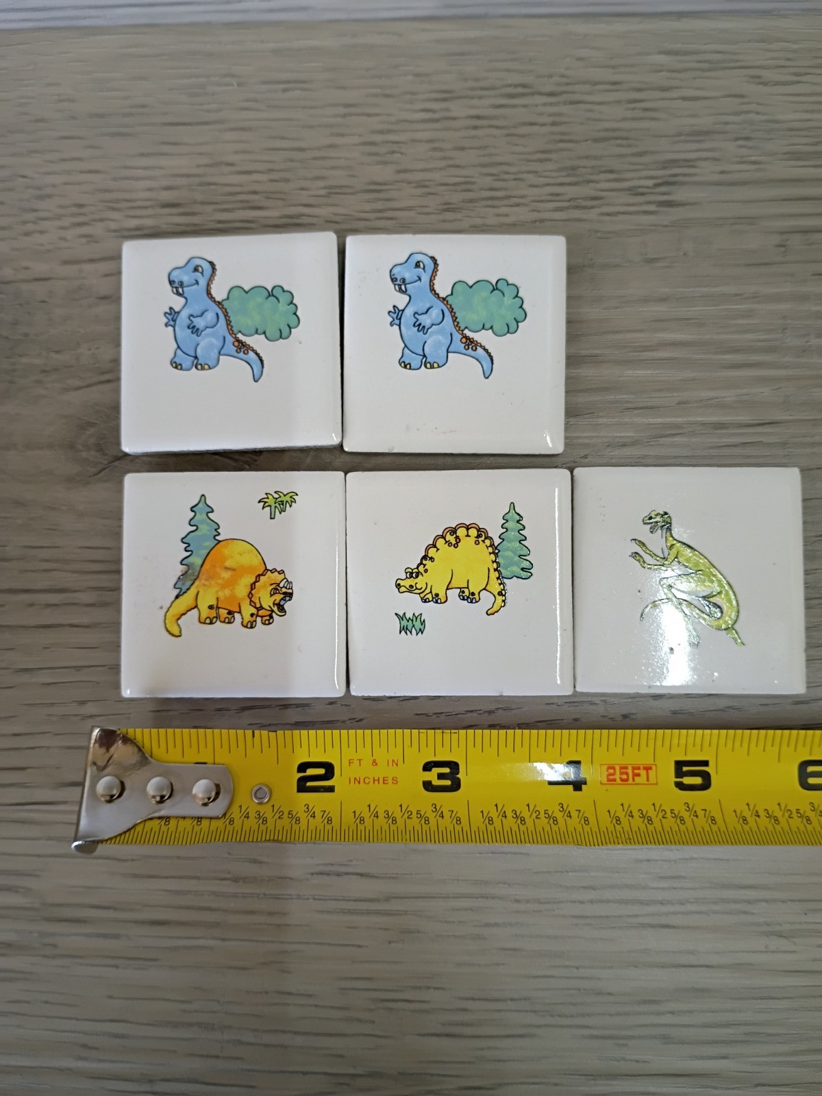 2×2 Dinosaur Decorative Tiles Kids Bathroom Accent Cottage Core