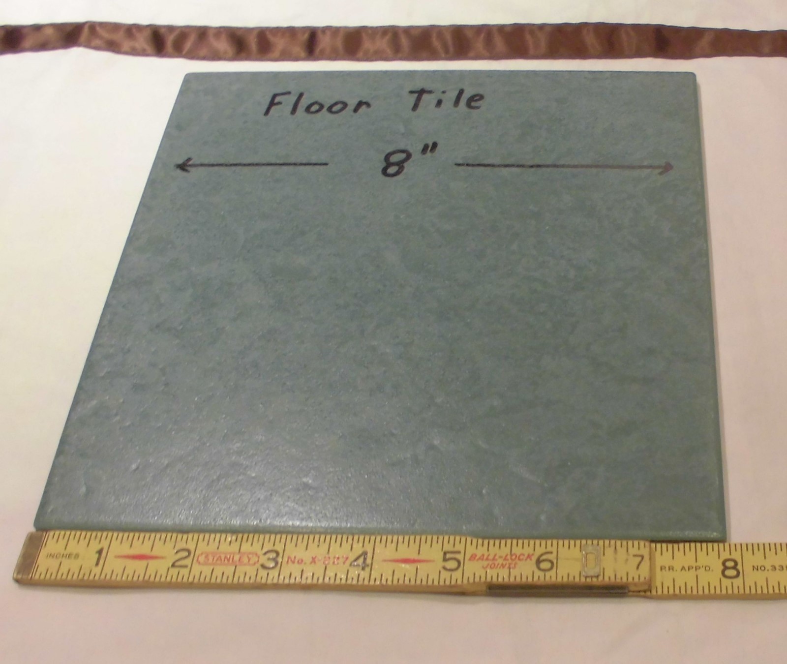 1 pc. *Green-Blue-Sage* Ceramic / Porcelain Floor Tile 8″ X 8″ rough textured
