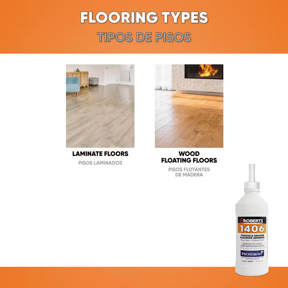 Beige 1-Pint (0.5 Qt.) Tongue and Groove Laminate and Wood Floor Adhesive