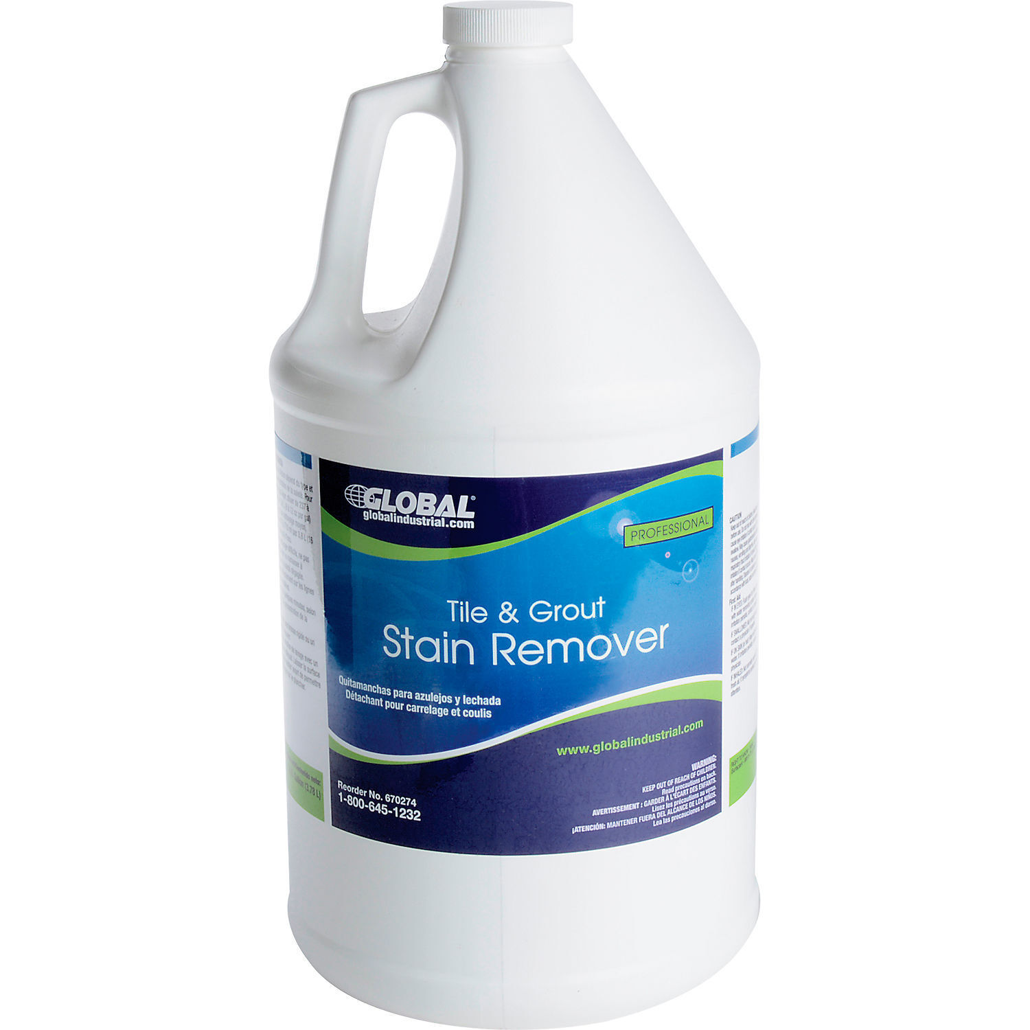 Global Industrial Tile Grout Stain Remover 1 Gallon Bottles 4/Case