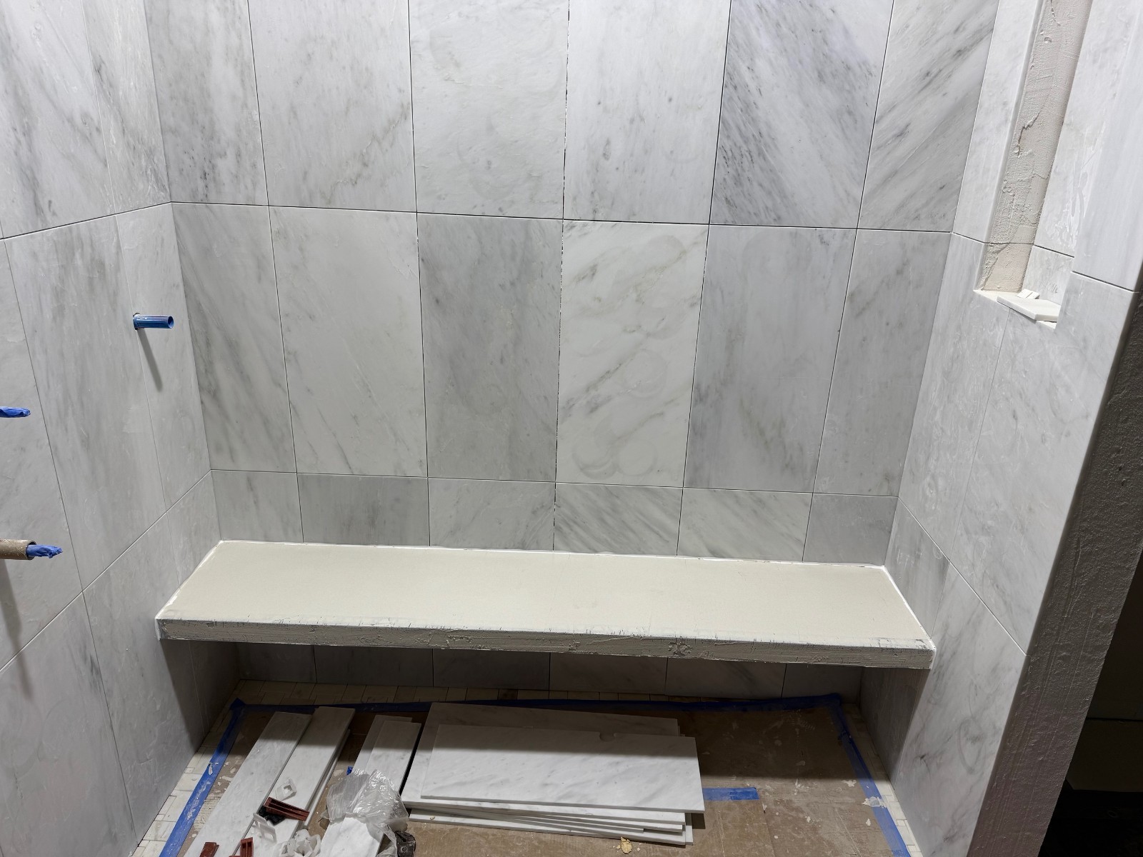 WALK-IN SHOWER 4 Brackets | Floating Shower Bench KERDI-BOARD 2in | Length 60in