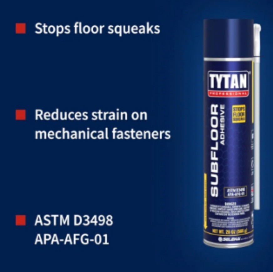 TYTAN Pro Subfloor Adhesive Subfloor Leveling Spray Foam High Yield 29 OZ