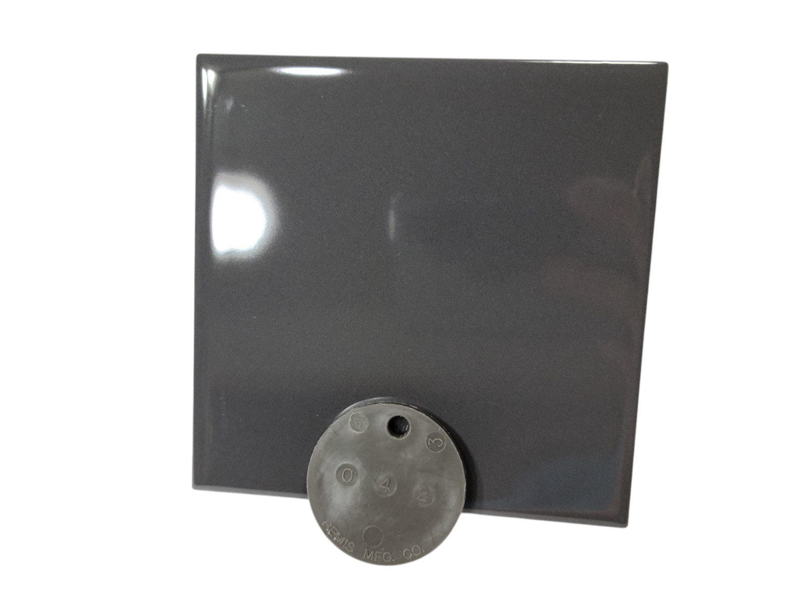 Dark Gray Ceramic Tile 4.25 in Subway Square Shower Backsplash Mid Century Grey