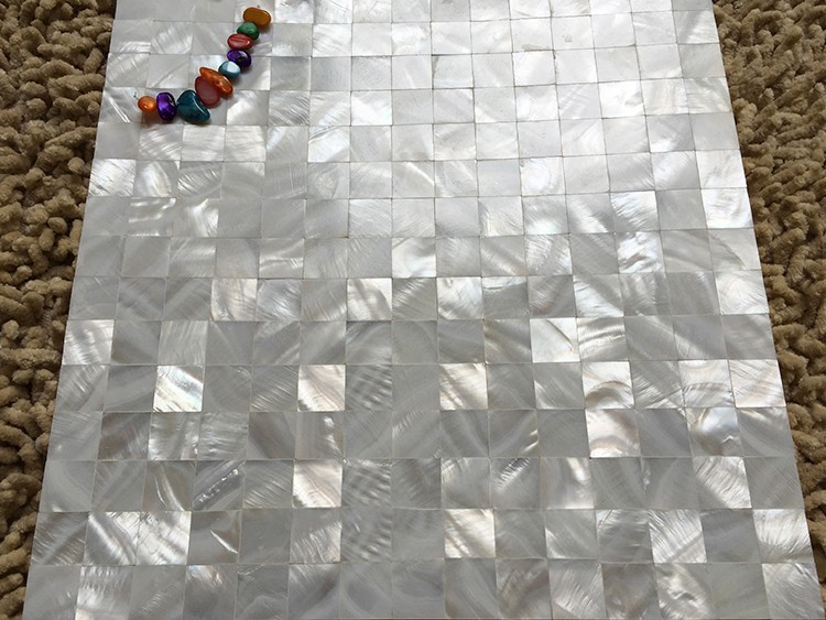 White Shell Mosaic Mother of Pearl Kitchen Bathroom backsplash Shower Tile