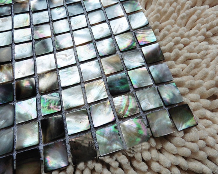 11PCS Black lip shell mosaic tile mother of pearl Hotels bars shower background