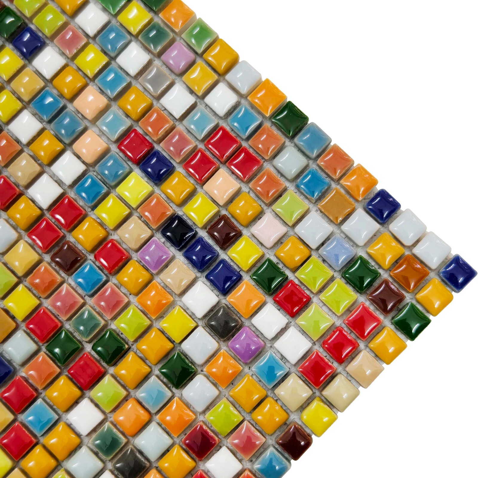 Multi-colored Ceramic Mosaic Mini Square Glazed Porcelain Floor & Wall Tile
