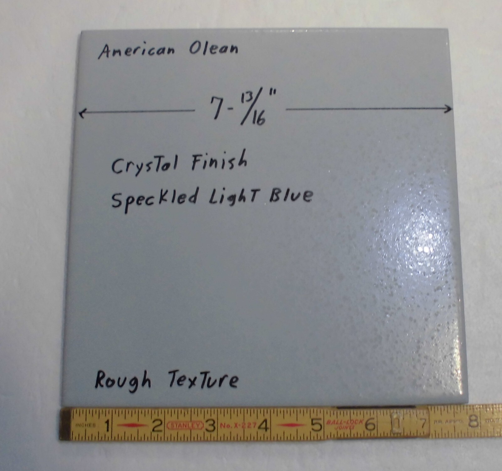1 pc. Speckled Light Blue: 8″ Ceramic Floor Tile by American Olean, Crystal