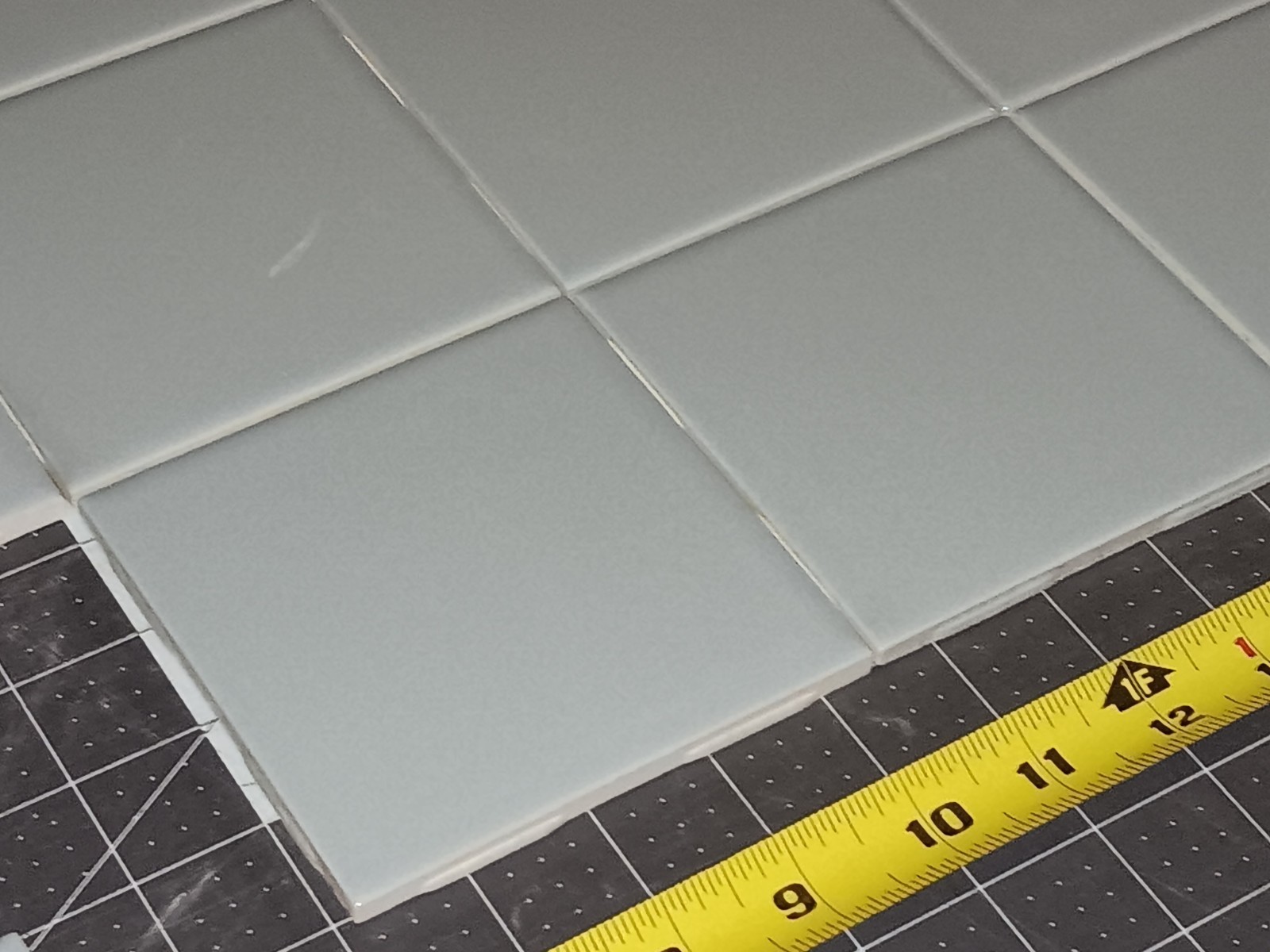 12 pcs. Vintage ceramic bathroom / kitchen field Tile LIGHT BLUE Robertson NOS