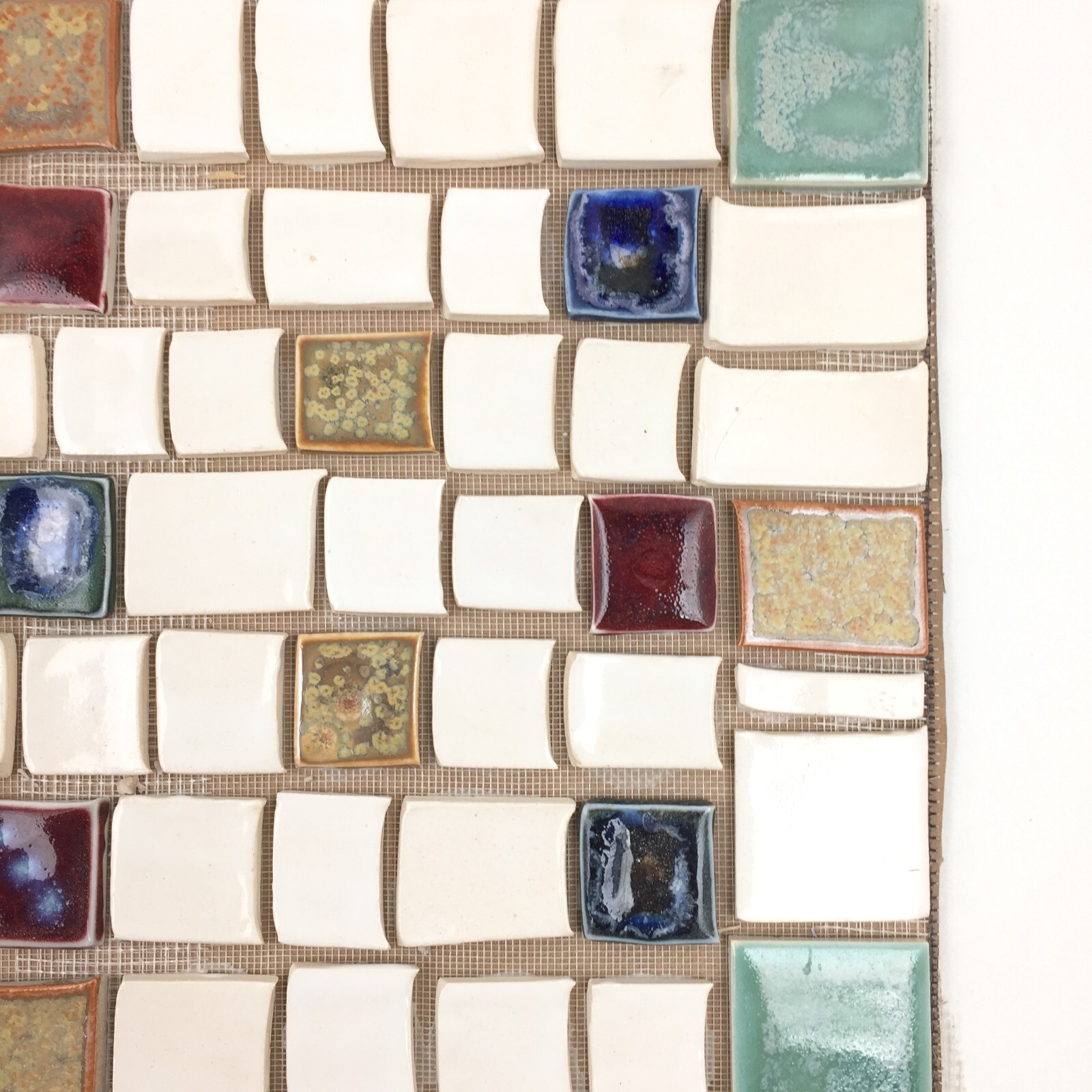 Handmade Tile Mosaic Panel Backsplash 1/4″ Thick, 11.5″ x 17.5″ Mounted On Mesh