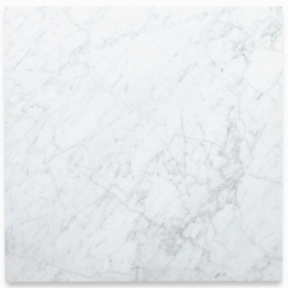 C46P 24×24 Carrara White Tile Polished Bianco Venato Carrera Marble Floor