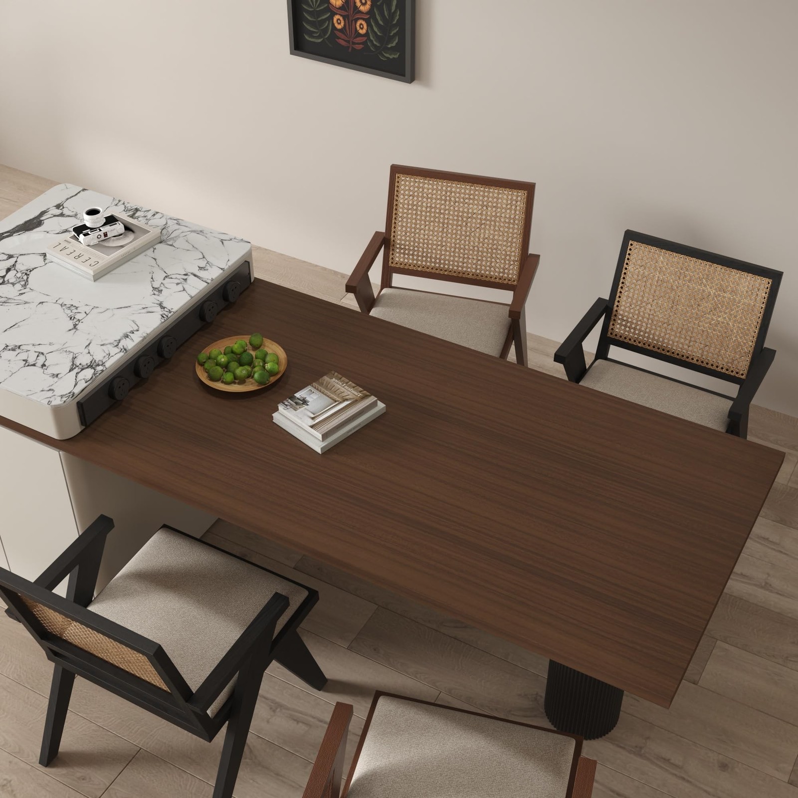 JSEVEM 24″×354″ Dark Brown Wood Grain Contact Paper Walnut Peel and Stick W