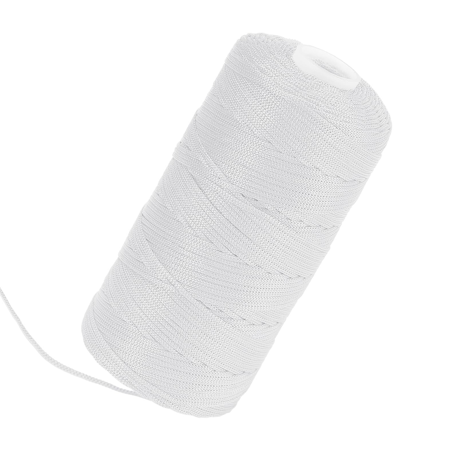White Mason Line String 600 Feet #18 Braided Nylon Twine String for Masonry J…