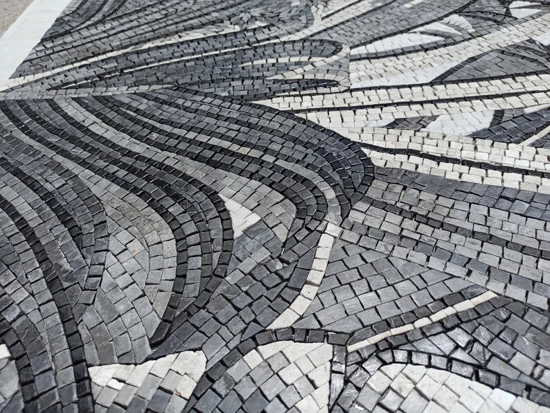 TREE MOSAIC BACKSPLASH | Banana And Palm Tree Artwork Mosaic Tiles