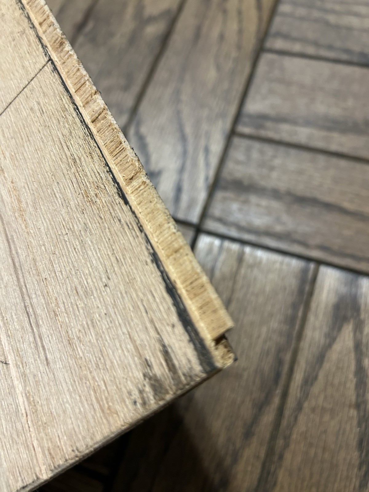 NOS BRUCE Oak 9″x9″x3/8″ Grooved Parquet Tiles 18sqft “MELLOW BROWN”