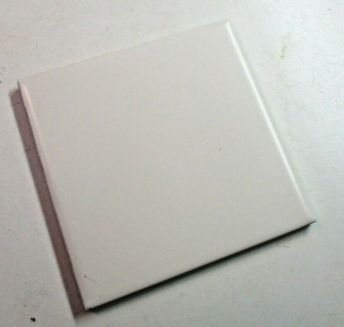1 Wall Tile Interceramic USA Square 4-1/4″ Satin Cream Light Beige Ceramic Vtg