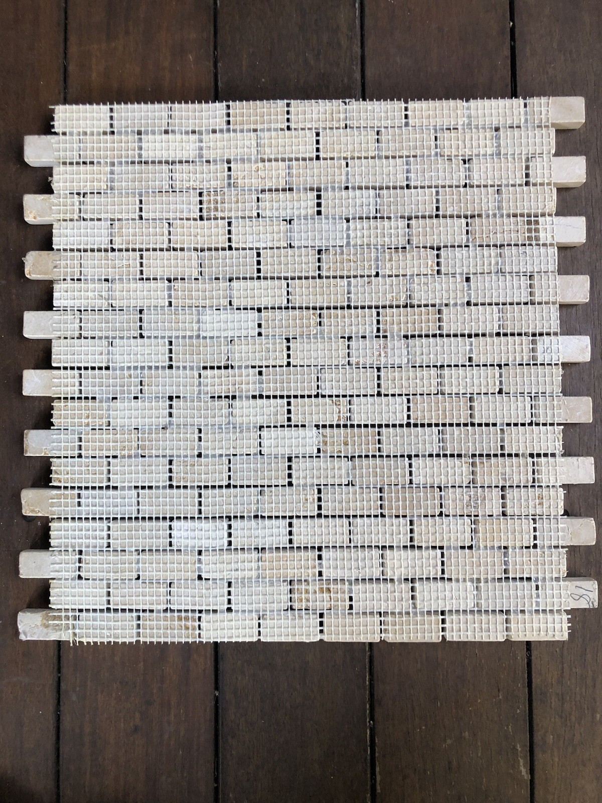 Tile Mosaic Jerusalem Gold Natural Travertine Stone 12 X 12 Subway 9/16 X 1 1/4