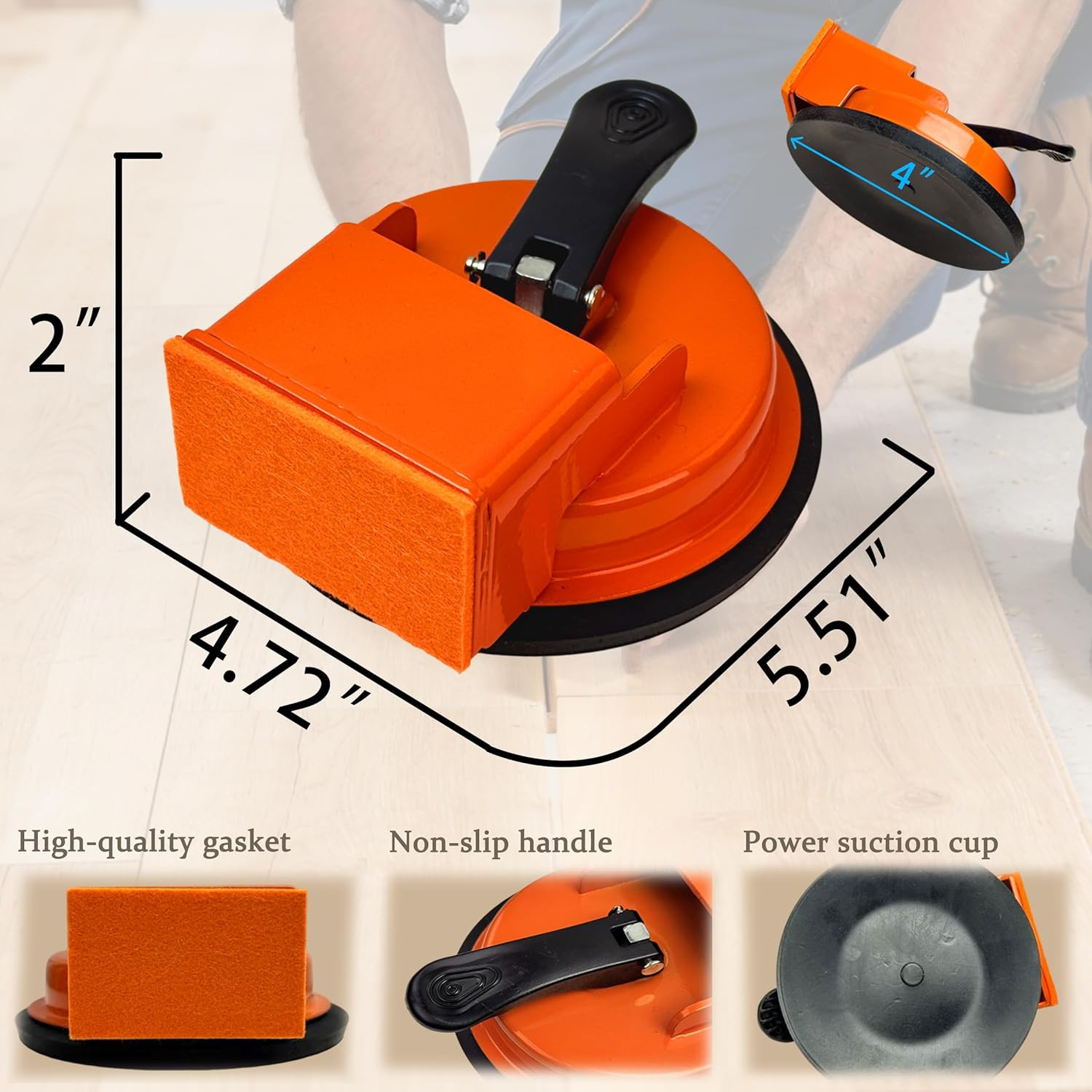 Floor Gap Fixer Tool, 2026 New Heavy Duty Flooring Gap Fixer with Strong Suction