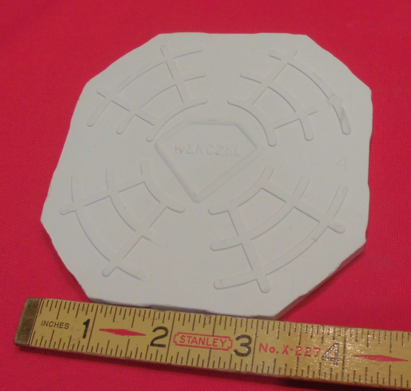 1 pc. Octagon 4-1/4″ Almond *Crystal Glazed* Ceramic Tile by Wenczel Tile Co.