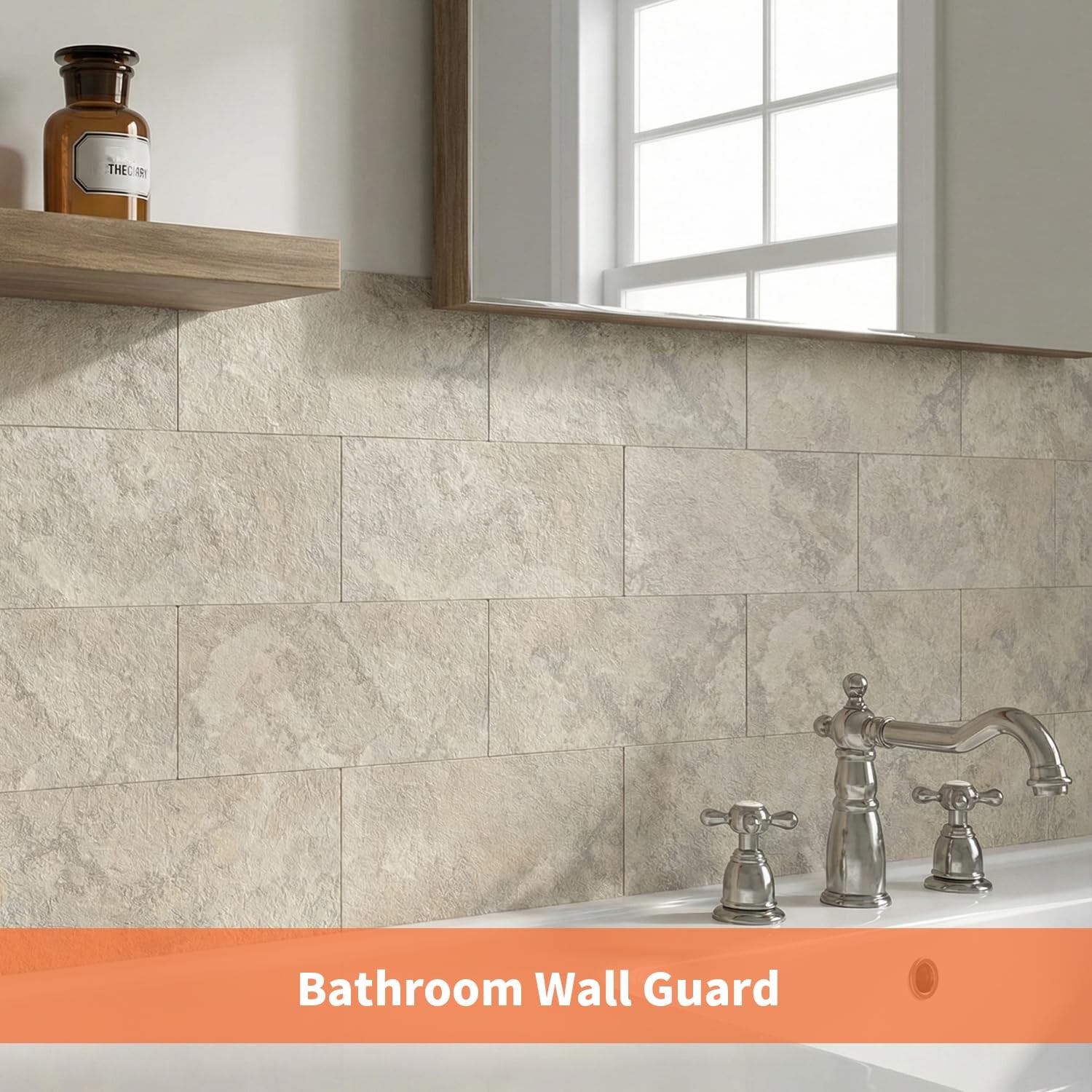 Peel and Stick Subway Tile Backsplash, 10 Sheets 12”x12”Beige Stone-Look 3D…