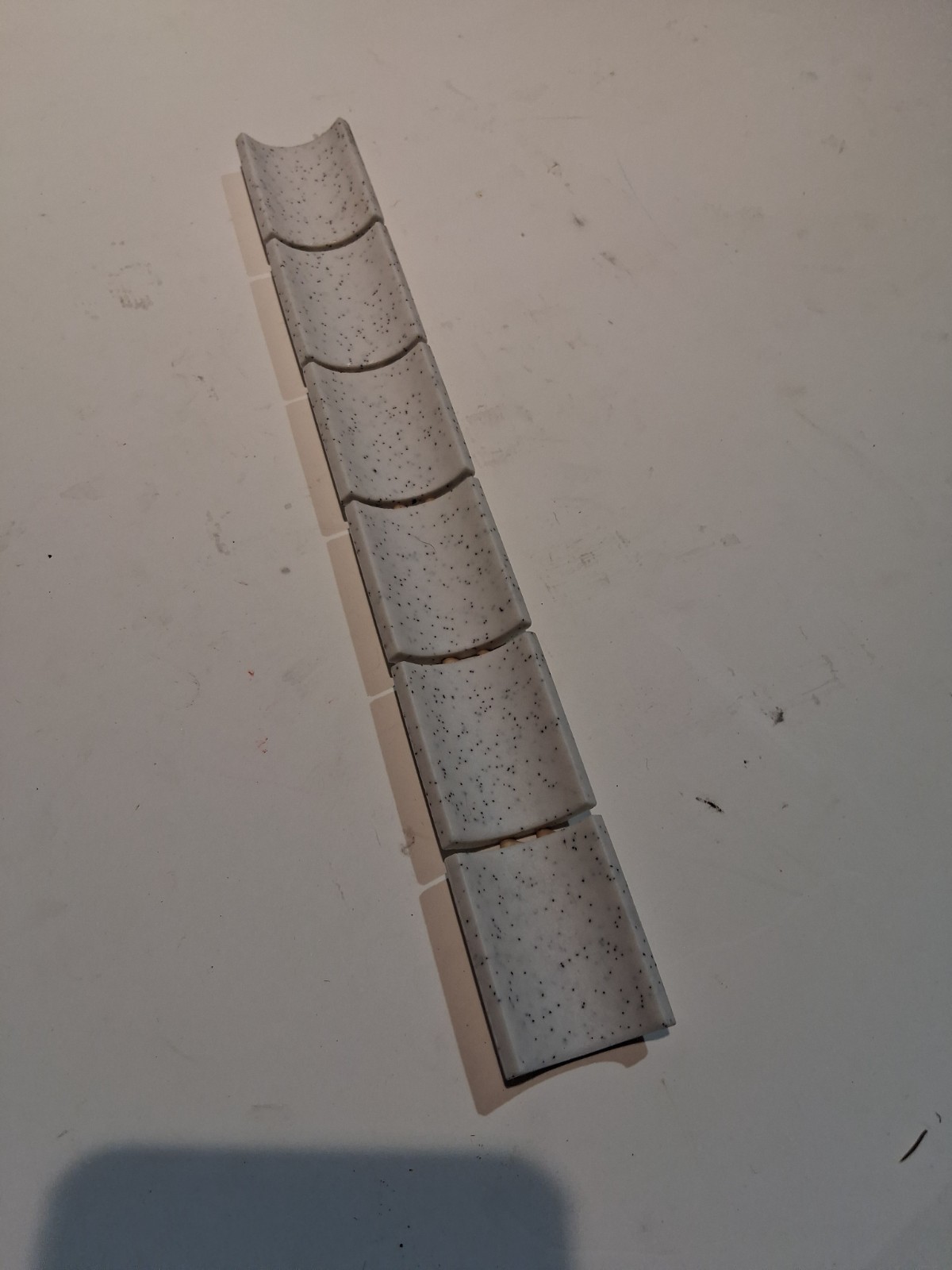 Daltile Keystone Cove Base Tile 1x 1″H 2″L 12″L Strip Unglazed Peppered White