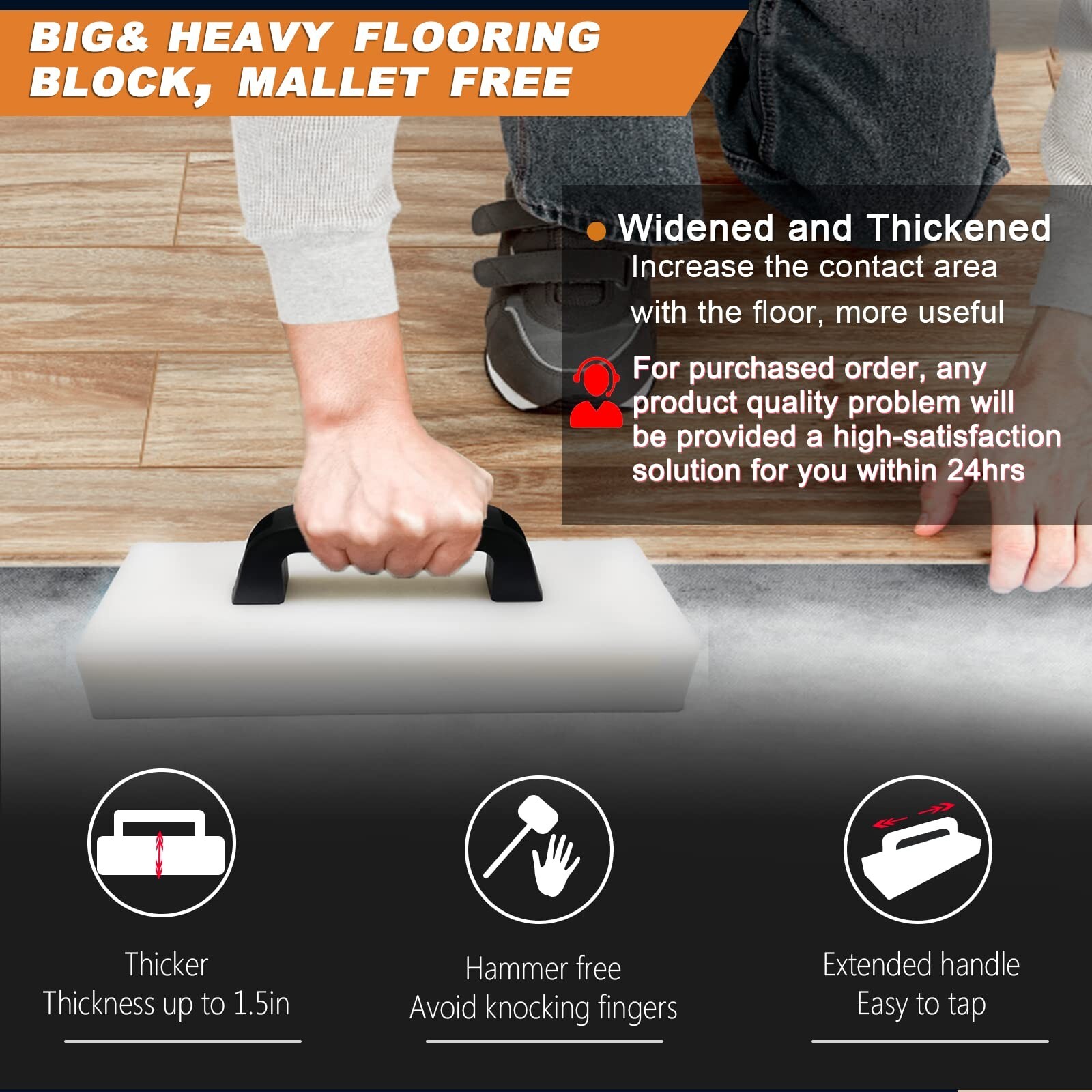 Heavy Duty Flooring Tapping Block – Suitable for Laminate, Vinyl, Hardwood & …