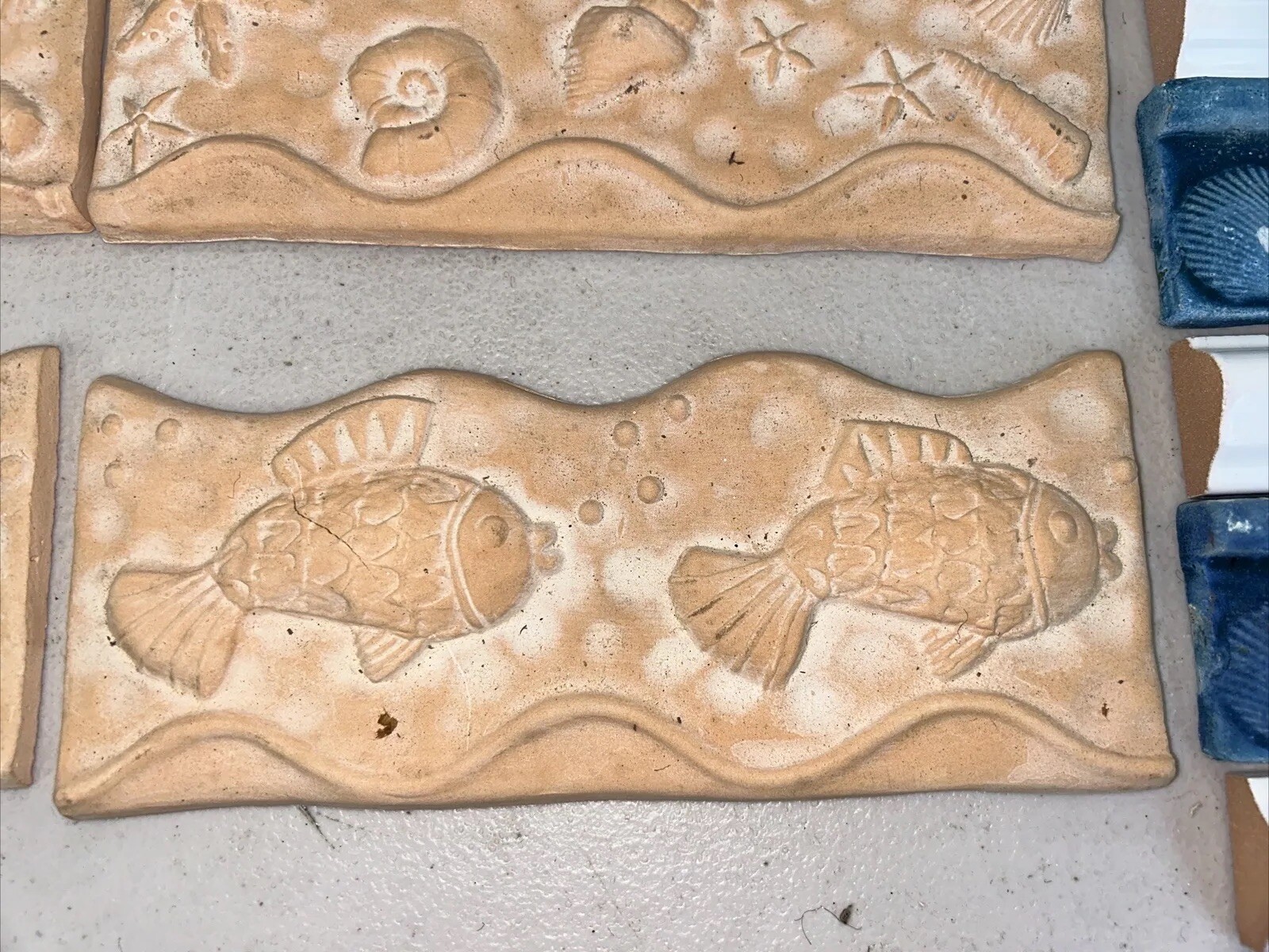 Ceramic Kitchen Wall Tile Sea Shell Mosaic kitchen Art Handcrafted