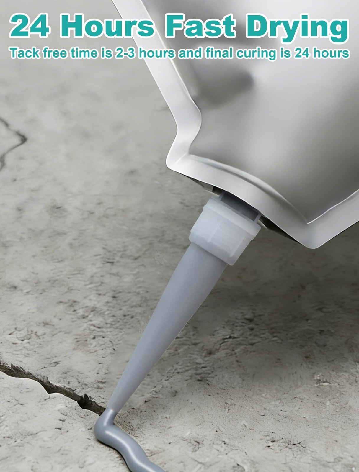 E-SDS Cement Crack Filler Self-Leveling, 2.2LB High Elasticity Concrete Repai…