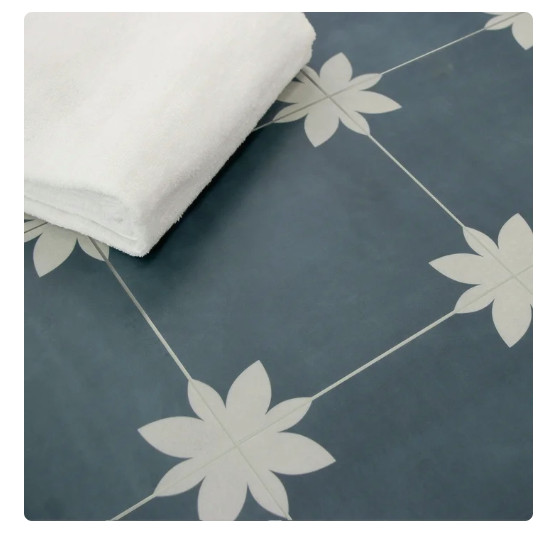 SUNWINGS 9″ x 9″ Blue Vinyl Wall and Floor Tiles, for Kitchen Bathroom 16 Piece