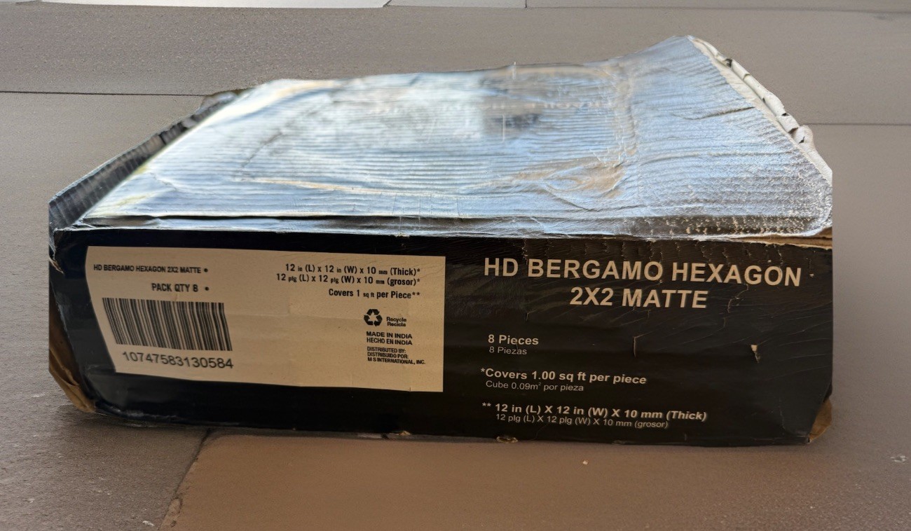 HD Bergamo Hexagon Beige Stone 2×2 Mosaic Tiles Backsplash 8 Square Feet