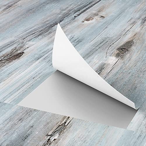 6″x36″ Reclaimed Wood Peel and Stick Floor Tile Waterproof 6 x 36 Inch 5 Blue
