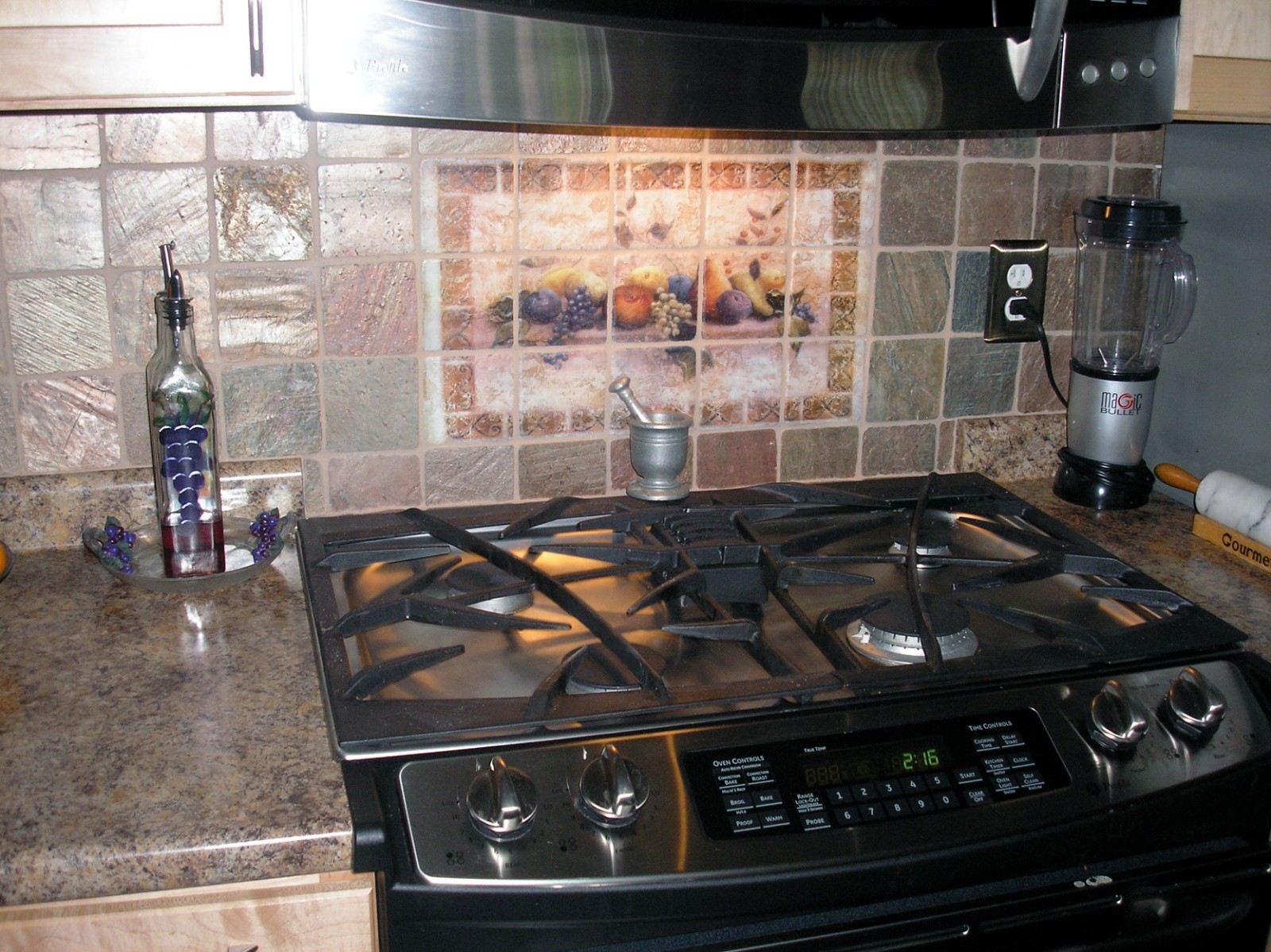 36 x 24 Art Mural Ceramic Grape Backsplash Tile #148