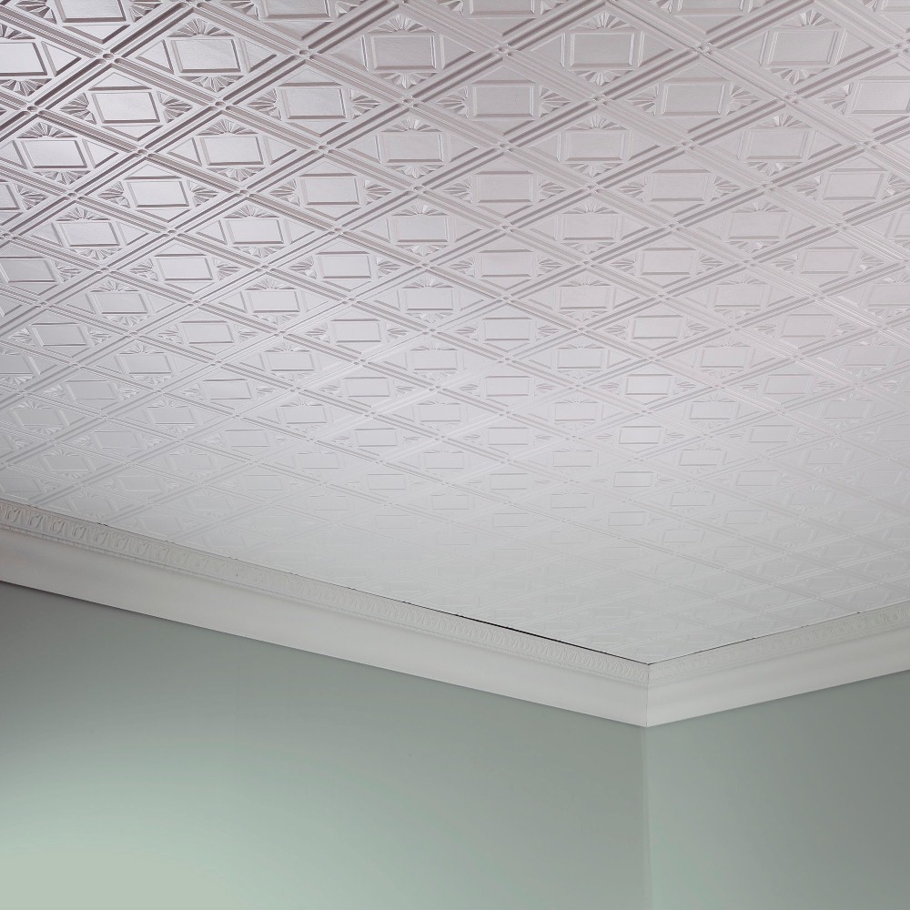 Fasade – 2ft x 4ft Traditional Style #4 Glue Up Ceiling Tile/Panels (5 Pack)