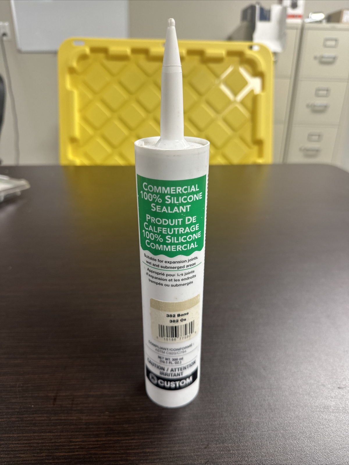 Custom Building Products 100% Silicone Sealant Caulk -Bone 10.1 FL OZ
