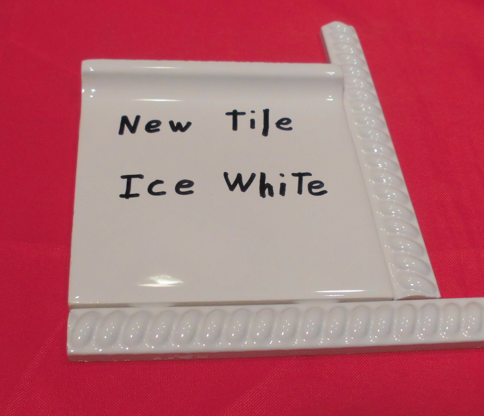 10 pcs. *Gloss White* Vintage Ceramic Liner-Pencil-Sizzle Tiles: 5/8″ X 6″ NOS