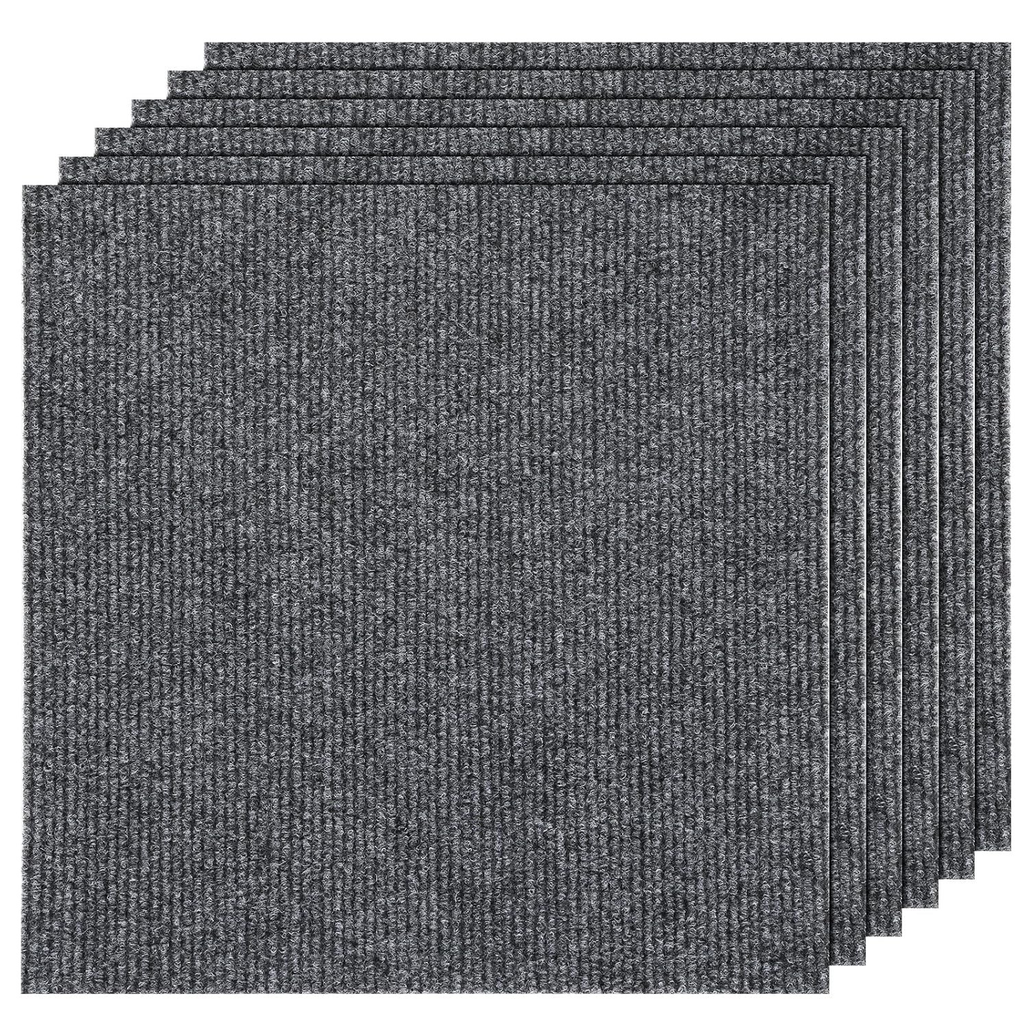 30 Pack Peel and Stick Self Adhesive 12×12 Carpet Tiles for Baseboards
