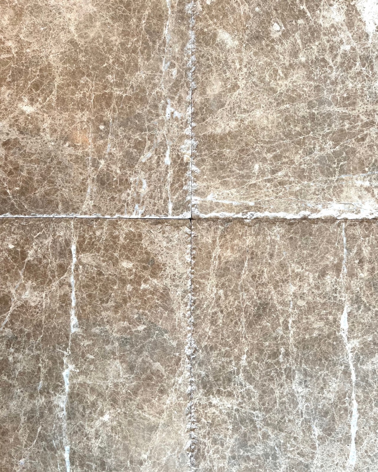 Emperador Light 16×16 Brushed and Chiseled Marble Floor and Wall Tile Backsplash