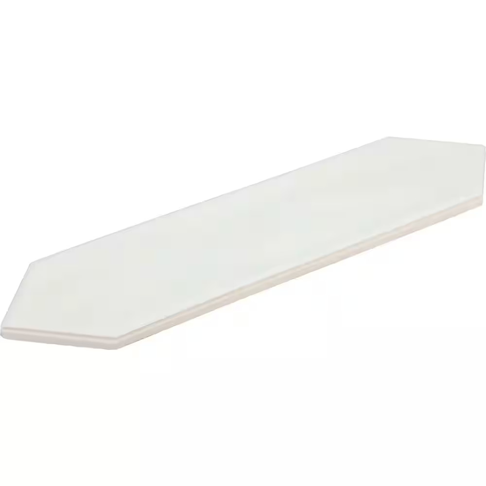Luxecraft Artic White Glossy 3 In. X 12. In. Glazed Ceramic Picket Wall Tile (8.