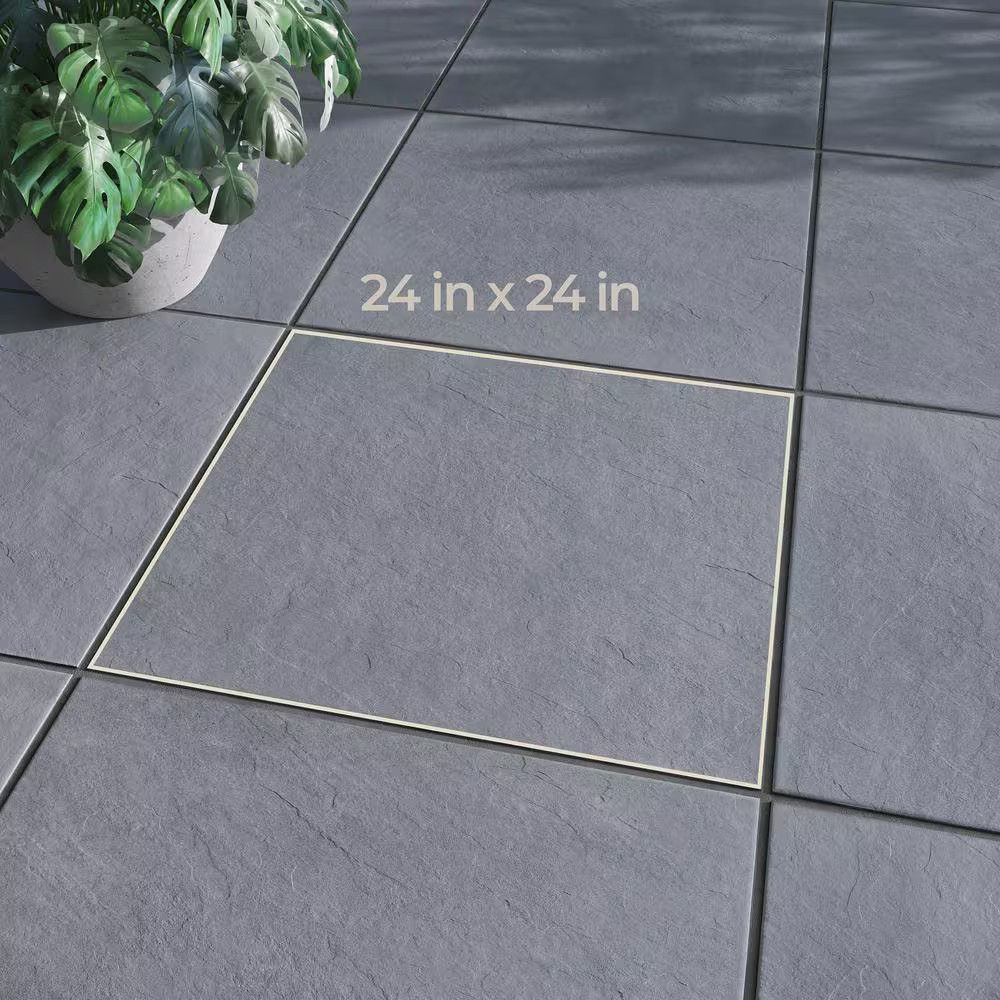 Bluestone Natural Cleft 24 In. X 24 In. X 0.75 In. Stone Look Porcelain Paver