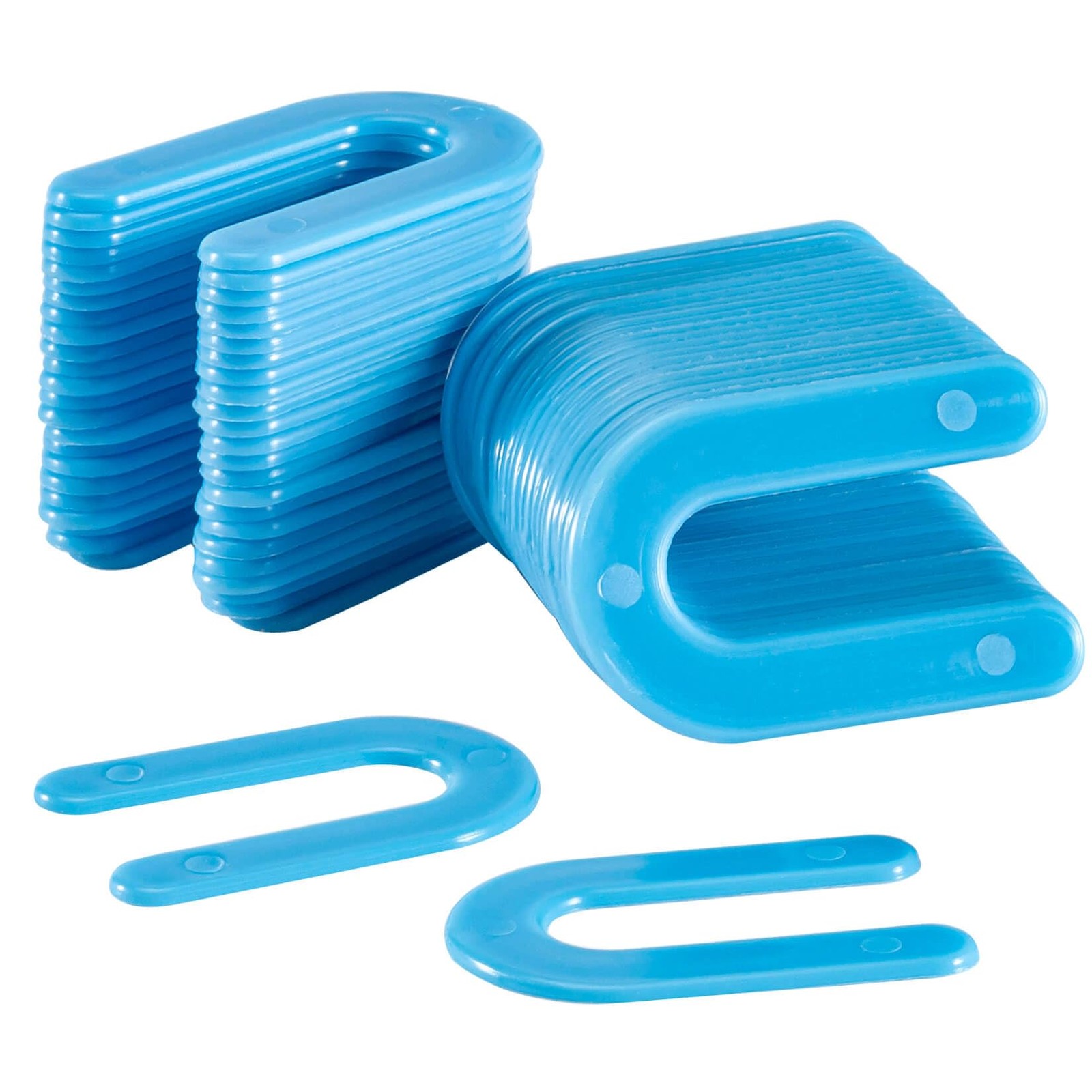 Sukh Leveling System Tile Spacers – Plastic Horseshoe Shims U 1/16 Inch, Blue