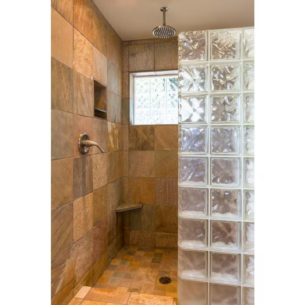 Nubio 4 In. Thick Series 8 In. X 8 In. X 4 In. End (4-Pack) Wave Pattern Glass B