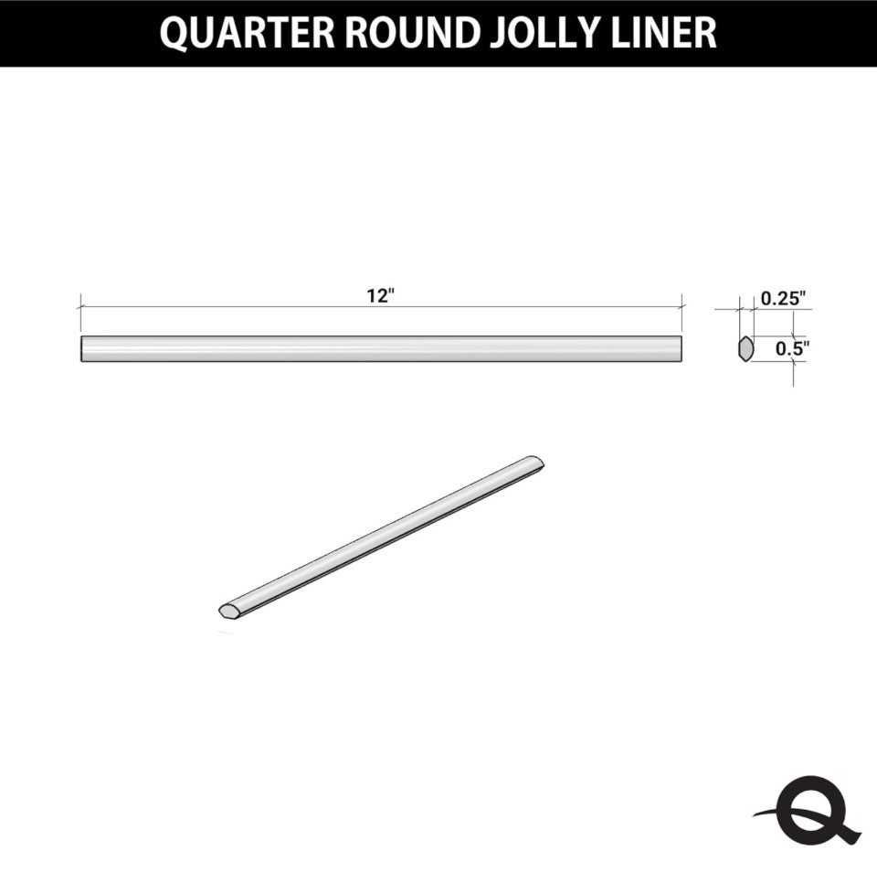 Questech 12-Pack Sand Matte Quarter Round Tile Trim 1/2″ x 12″ Corner Jolly Edge