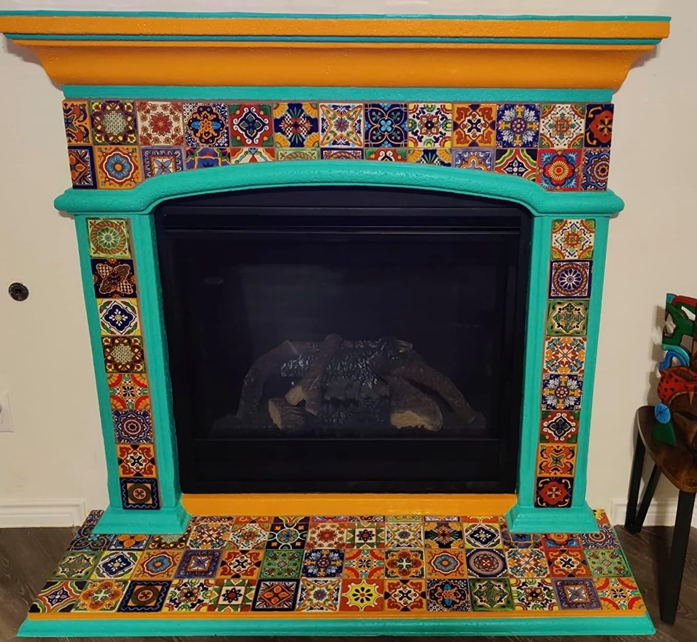 Set Of 100 Talavera Mexican Tiles / 4×4 / Handpainted / Mexican Traditional