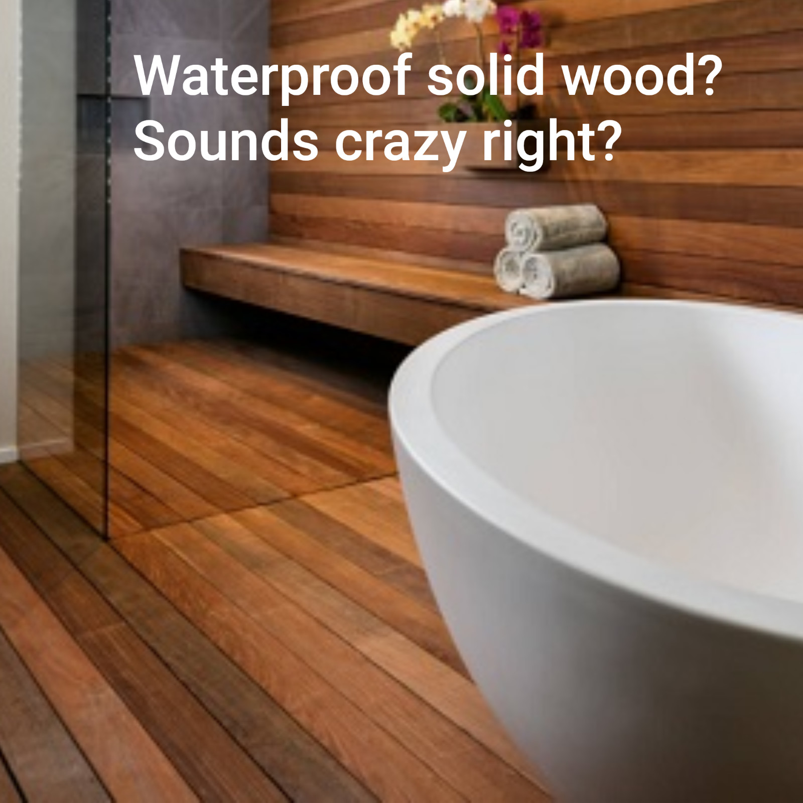 Waterproof solid hardwood flooring