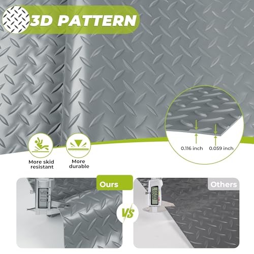 4×6 FT Garage Floor Mat, Thickened Garage Mats Flooring Roll for Under Car,
