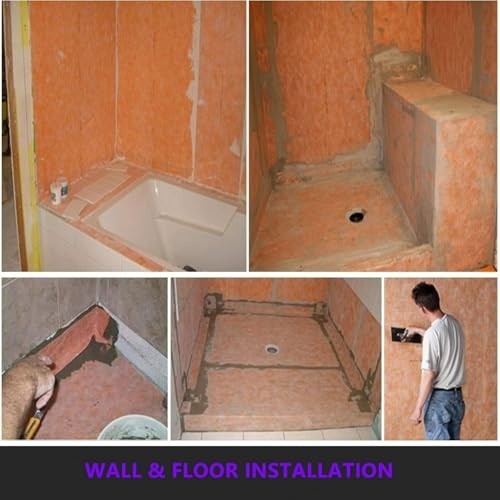 Waterproof Membrane for Showers, 3.3 Ft X 98.5 Ft (323 Sq Ft), Schluter Membrane
