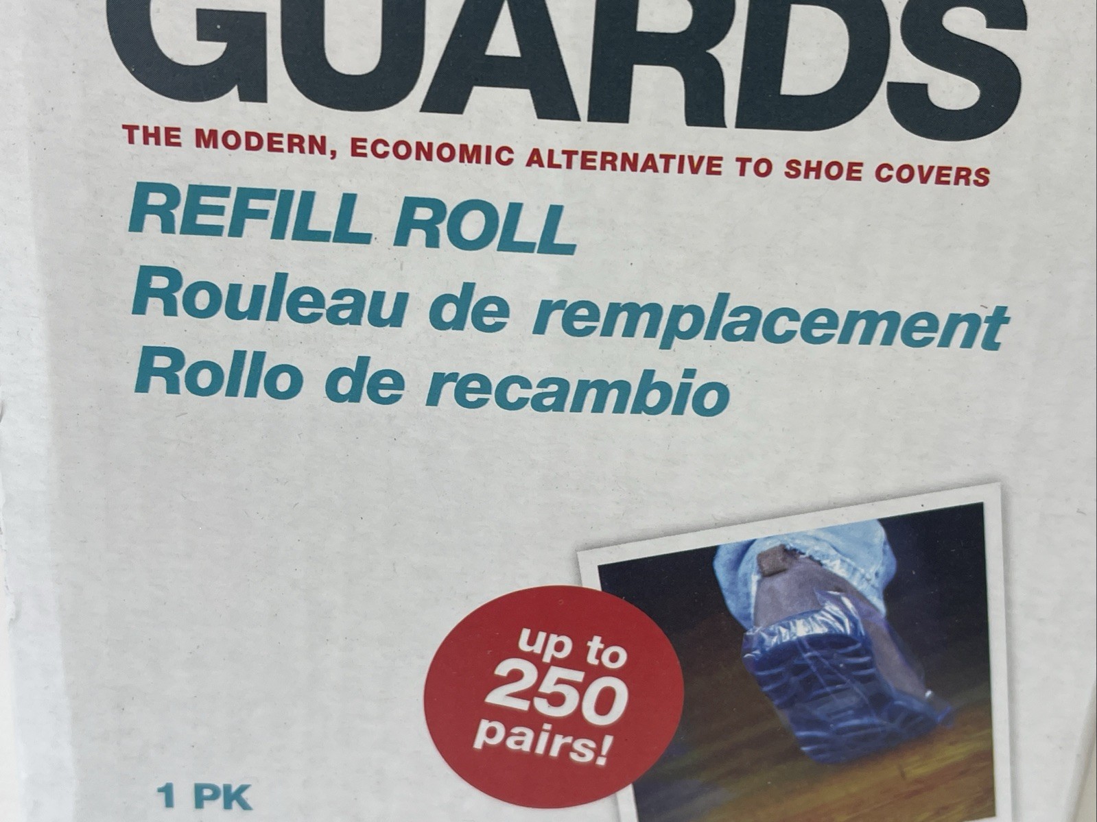Trimaco E-Z Floor Guards #54716 Refill Film Roll Shoe Covers 250 Pairs New