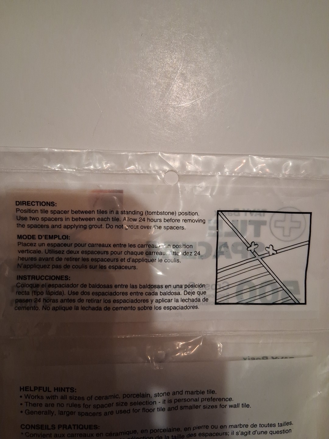 TAVY BASIX Tile Cross #5454 Spacers 1/8″ 3mm – 500 count NEW & SEALED!