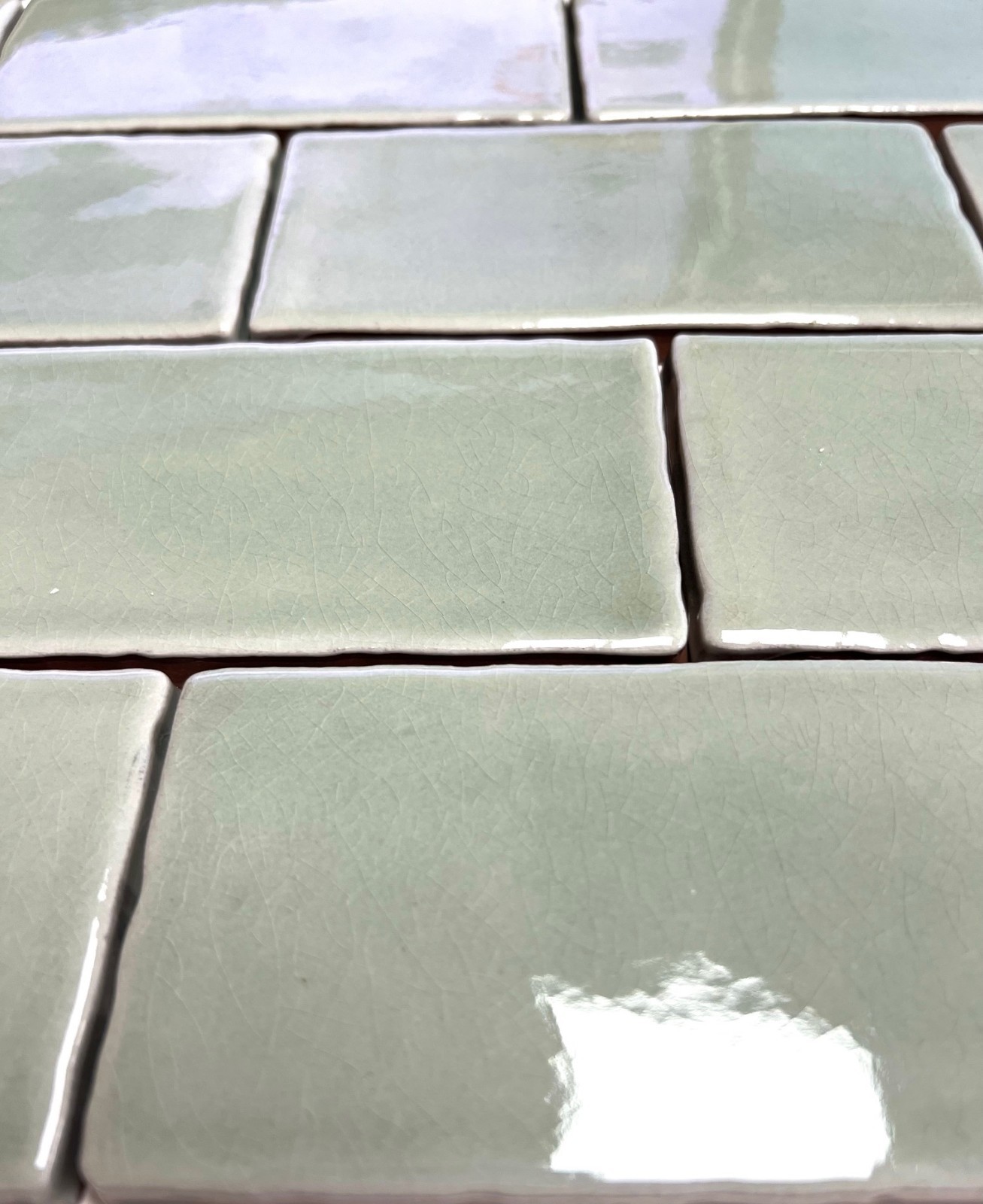 3×6 Sage Greeen Crackled Glaze Ceramic Tile, Backsplash Décor Kitchen(By Piece)